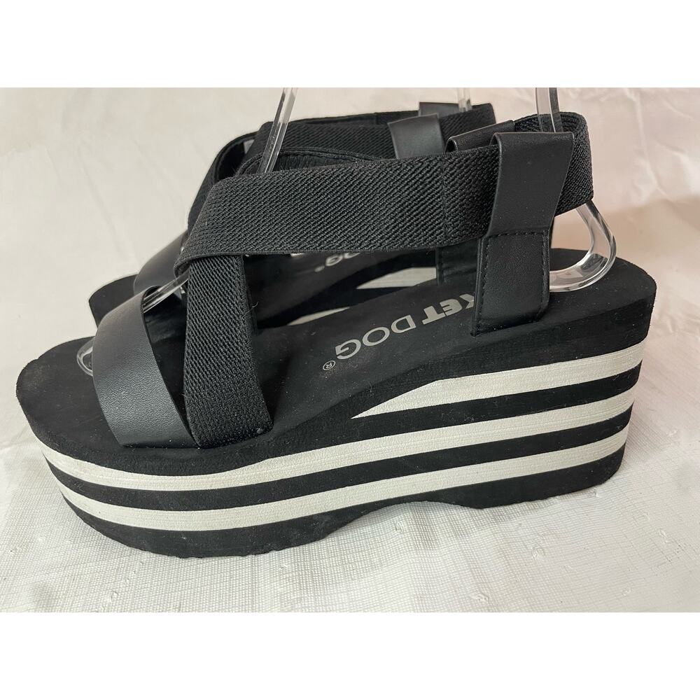 Rocket Dog Black and White Platform Sandals